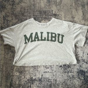 EUC! Like new, Bucket List MALIBU Cropped Tee, size medium. Oversized.